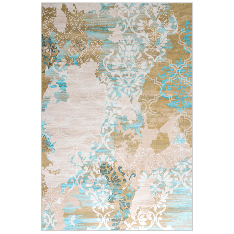 Large Living Room Area Rug Soft Abstract Farmhouse Rugs For Bedroom Under Dining Table, Rectangle 5' x 8'