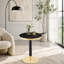 Table bistro ronde de 23,6 po avec rebord en acier inoxydable-1980856179