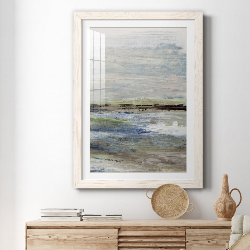 Wetlands II - peinture encadrée, Blanc, H 44 po x l 31 po x P 1 po