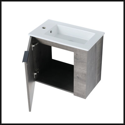 Meuble-lavabo avec lavabo 22 po pour petite salle de bain