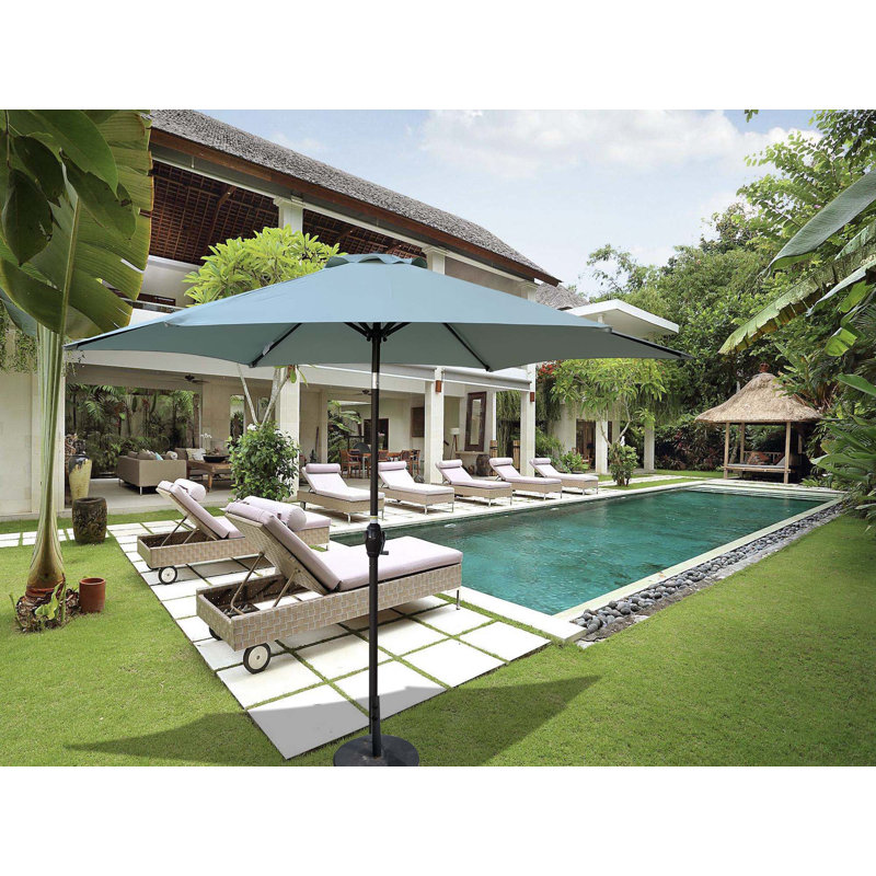 Parasol 9 pi avec manivelle et inclinaison, Marine
