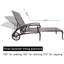 Chaise longue en aluminium coulé brun 1Pcs