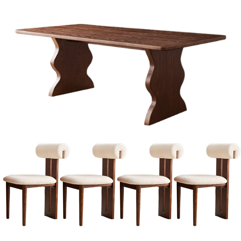 Ensemble de table de salle à manger rectangulaire, 29.52"H x 70.86"L x 31.49"W
