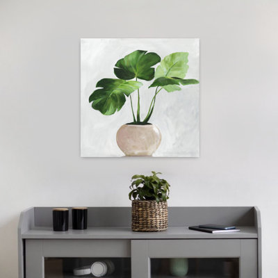 Potted Green Leaves Minimalist Modern Peaceful Nature Plant Art