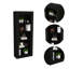Bookcase With Vertical Design And 5 Storage Shelves, Black