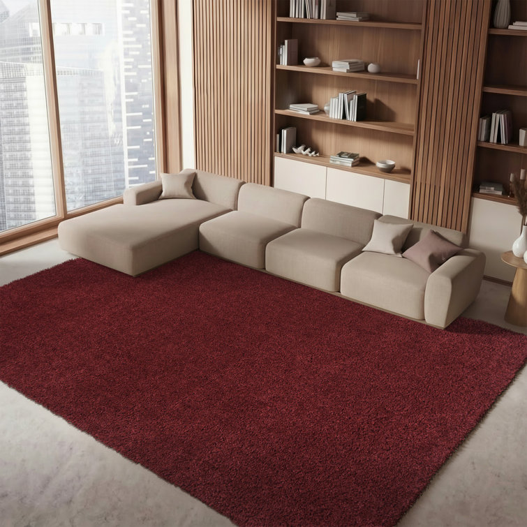 Jiang Burgundy Area Rug