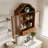 Solid Wood Wall Cabinet with Elegant Wave-733906709