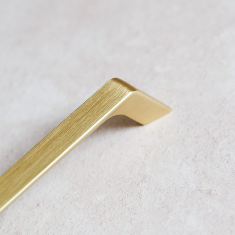 160mm Brushed Brass Sloped D-Bar Handle