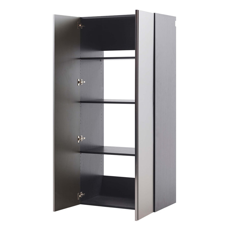 Armoire de rangement murale en bois Nova Series, très profonde et durable pour les espaces modernes avec finition métallique
