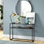 111.8cm Glass Top Console Table