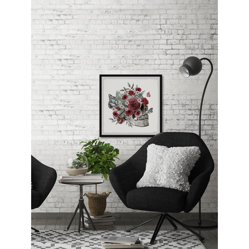Poppies And Peonies by Marmont Hill - Single Picture Frame Painting, 30cm H x 30cm W