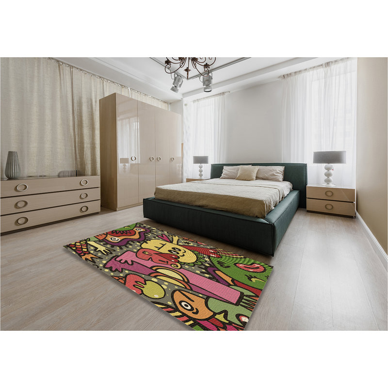 Washable Indoor Rug, Rectangle 4' x 6'
