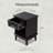 Aleksandria One Drawer Rustic Farmhouse Nightstand with Open Shelf-391106897