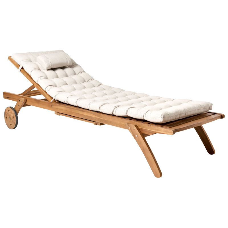 Sun Lounger Pad Cushion CESANA PREMIUM, Beige