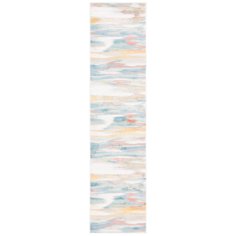 Tapis beige Alichia, Tapis de couloir 2 pi 2 po x 9 pi