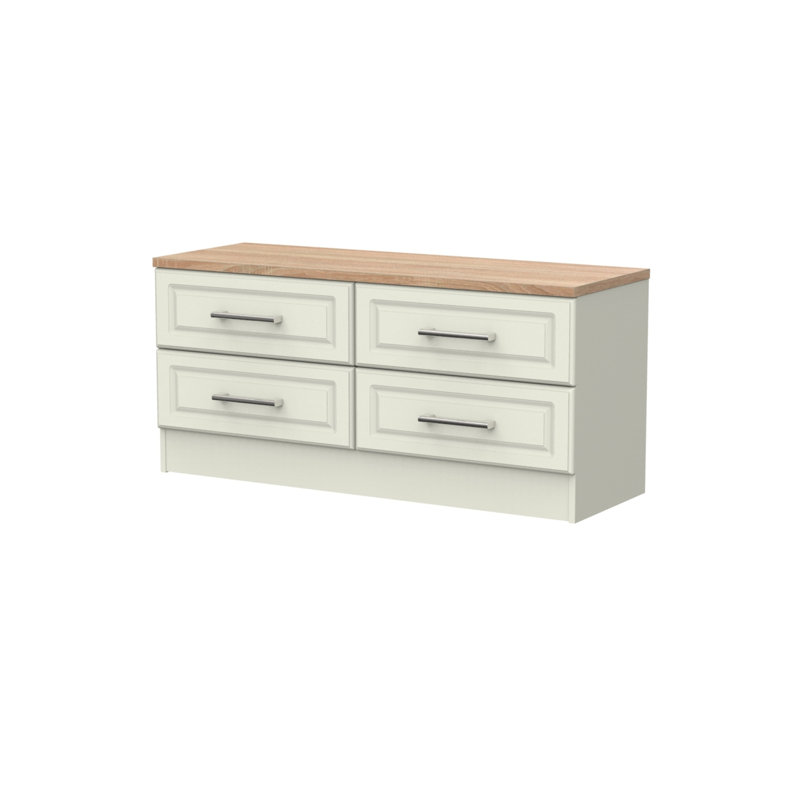 Fully Assembled Morey 4 Drawer 112Cm W Chest of Drawers