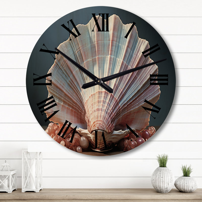 Horloge murale en bois massif Ninaire, Grand