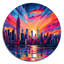 New York, art urbain rond en métal-631390009