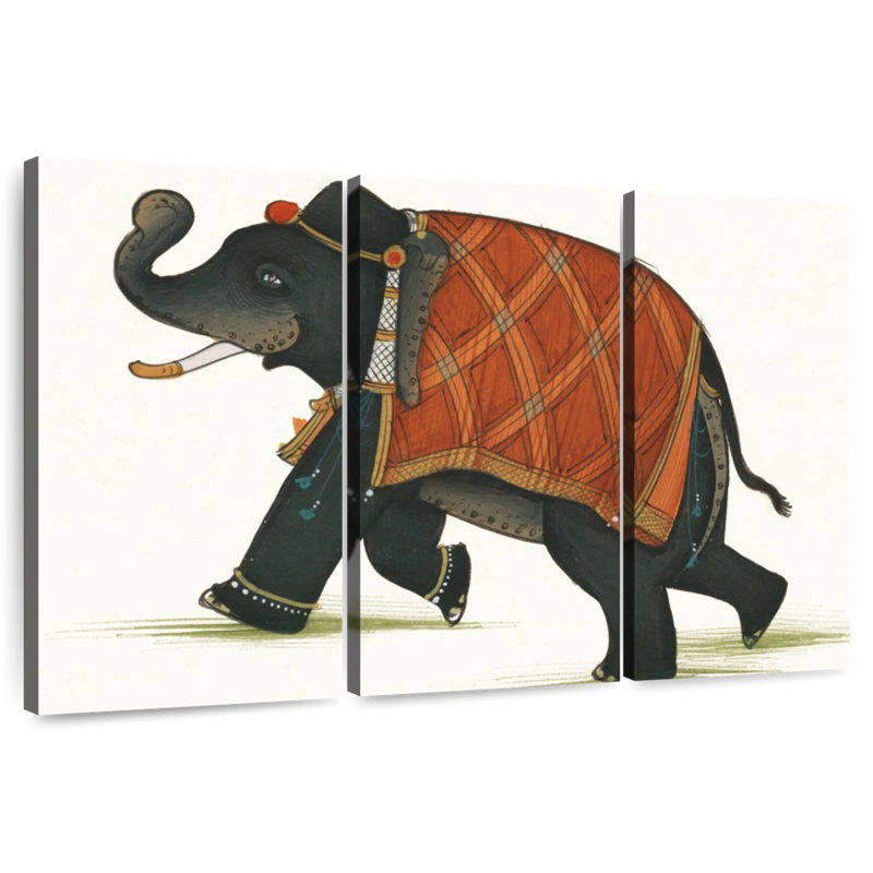 Brampt India Elephant II Light, 20" H x 33" W