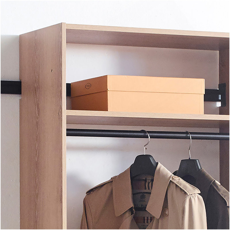 Devi Oak Wall Mounted Wood Closet System