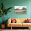 «Still Autumn Abstract Contemporary Serene Forest Landscape», reproduction d'art murale-869479415