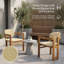 Ensemble de chaises d'extérieur en rotin tissé d'extérieur avec structure en bois massif, fauteuils de patio ergonomiques pour deux personnes