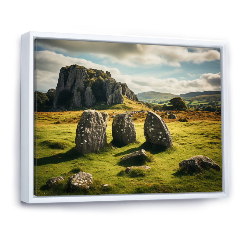 Irlande Irish Legends II, H 30 po x l 40 po x P 1,5 po, Cadre flottant blanc