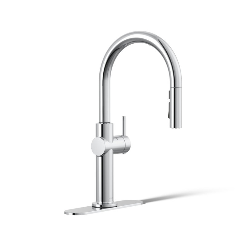Crue Touchless Pull-Down Kitchen Sink Faucet with Three-Function Sprayhead, Polished Chrome