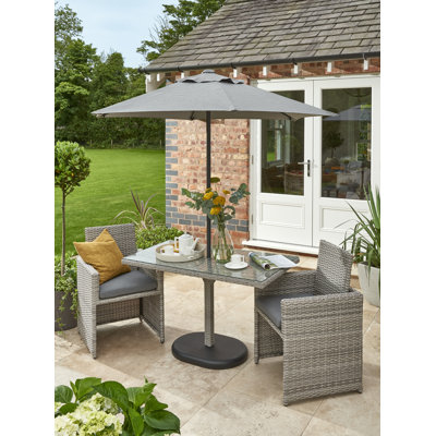 Aylesboro 2 - Person Patio Dining Set with Cushions included