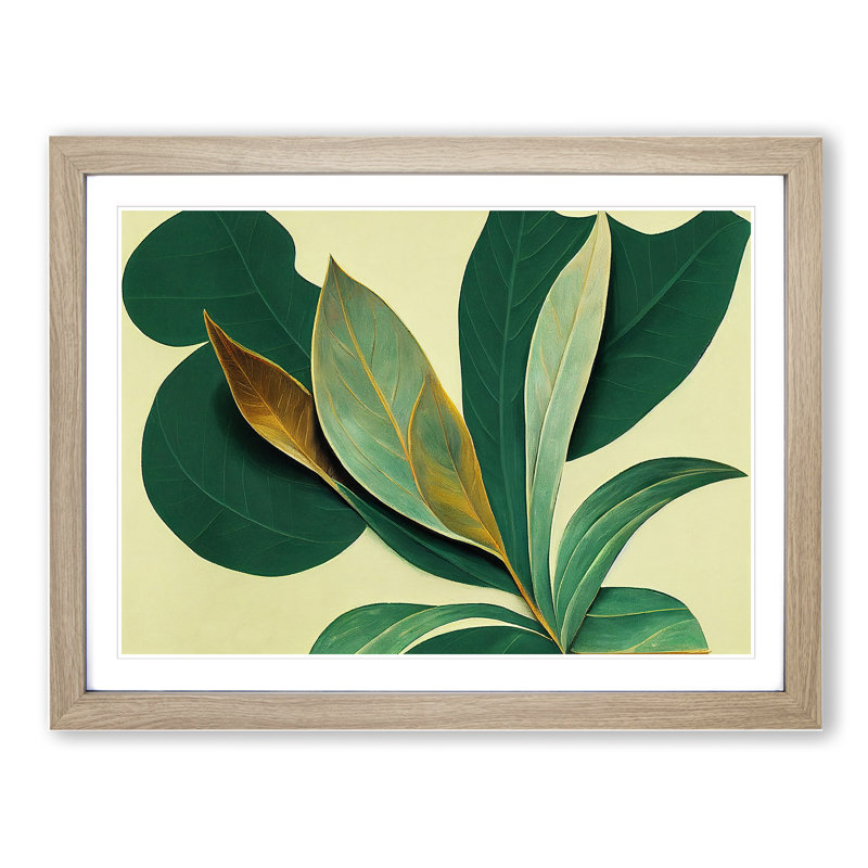 XH1022-7163X Pretty Leaves Vol.1 - Single Picture Frame Print, 25cm H x 34cm W, Brown