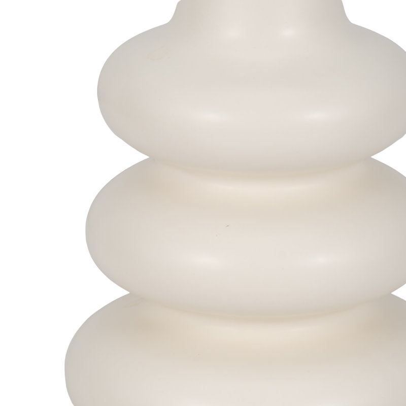 Decorative Vase, Off White, 9" H x 6" W x 6"D