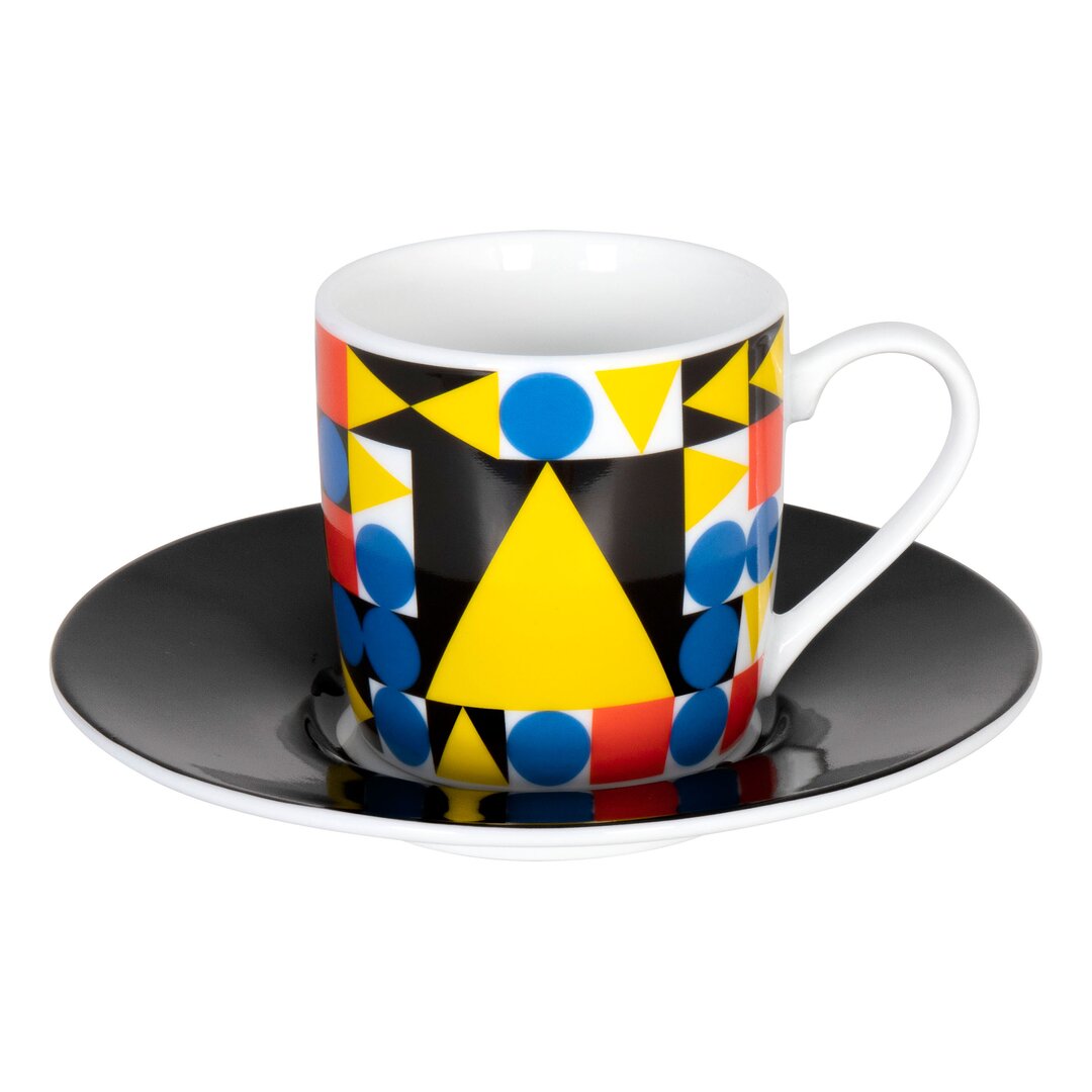 Espressotasse & Untertasse Bauhaus Triangle