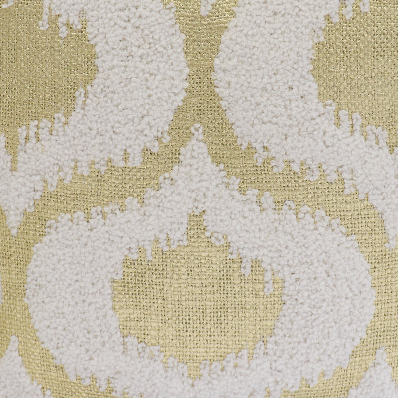Grand Canyon Cotton Pouf, Gold Foiled, Gold/Ivory, Ivory/Gold