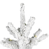 Pre-Lit Medium Flocked IPT Artificial Garden Christmas Tree - Warm White LED Lights