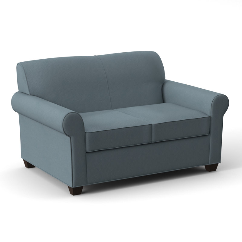 Finn 59" Rolled Arm Loveseat, Dillon Williamsburg, Cafelle