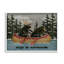 Up a Creek Woodland Cabin Canoe par Stephanie Workman Marrott - cadre flottant, impression sur bois-759031530-759031534