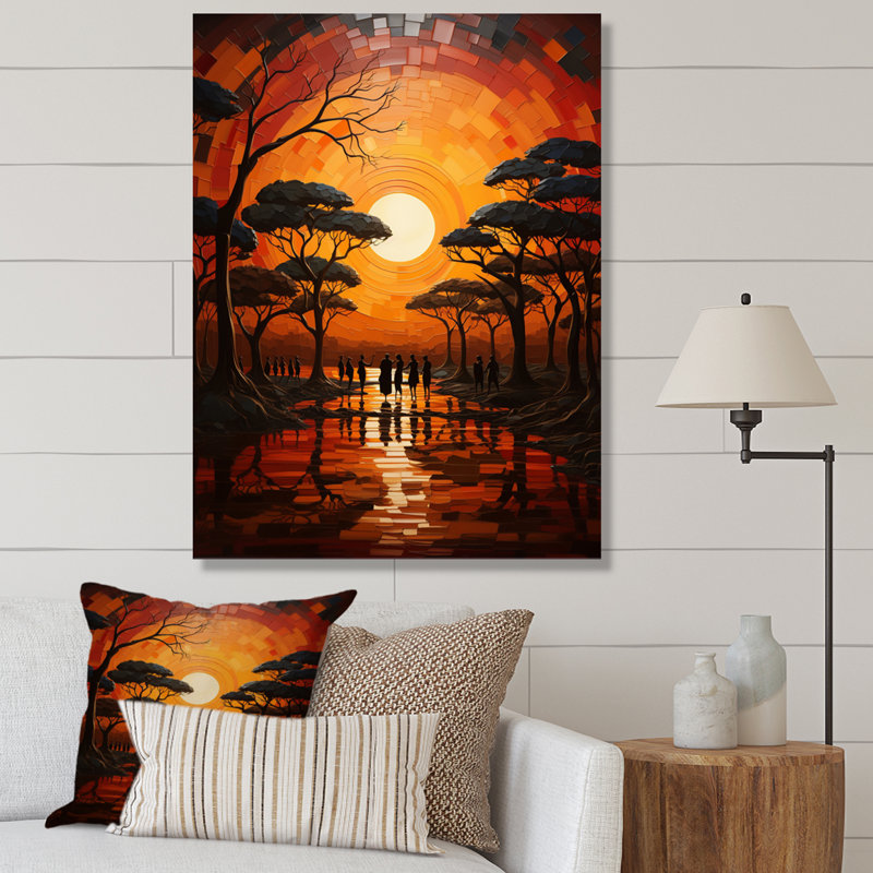 Woekel African Savannah Melody I, Toile tendue, H 44 po x l 34 po x P 1,5 po