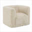 Fauteuil d'appoint pivotant beige sable Upendo 360, siège rembourré pour adultes, salon, chambre à coucher