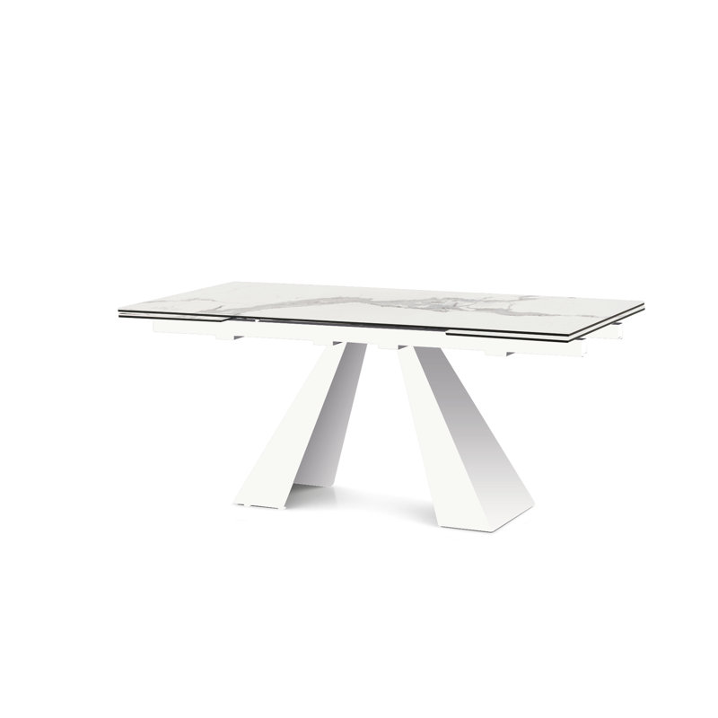 Weatherhill Metal Base Dining Table, White, White