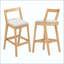 Tabouret de bar d'intérieur en bois d'hévéa, fini et revêtement, ensemble de 2-631228308