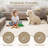 Bordered Design Machine Washable Rug with Rubber Backing for Living Room Modern Non-Slip Dining Room Rug Easy-Cleaning Floor Carpet for Bedroom-137413979-139528986