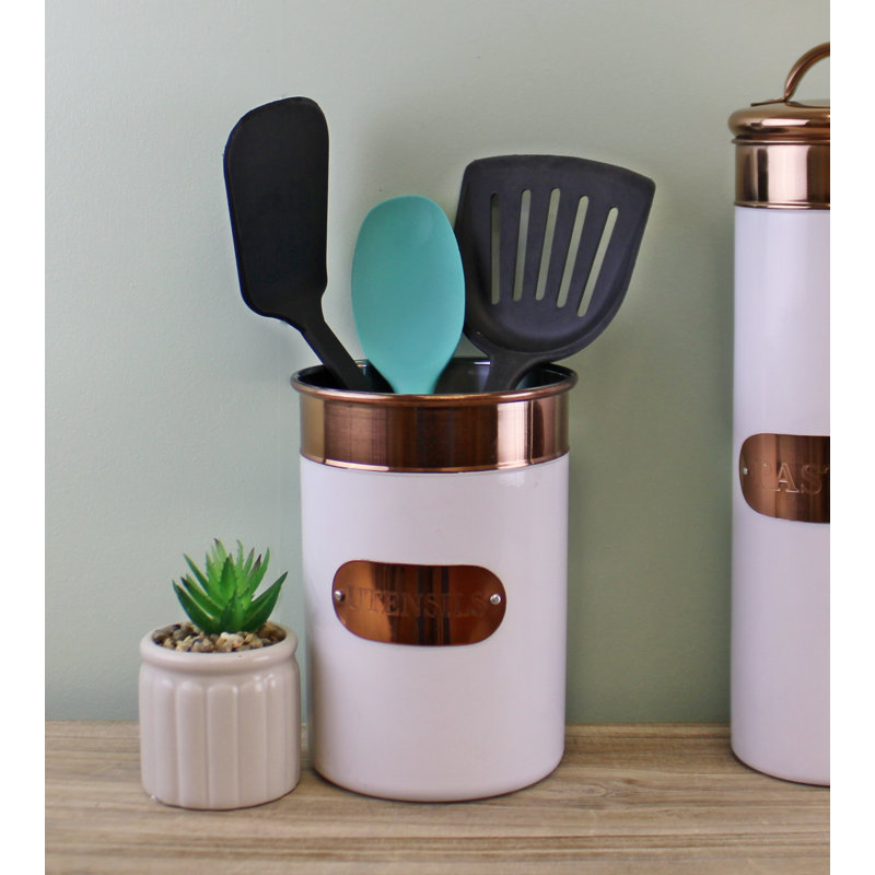 Stainless Steel Round Utensil Crock