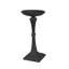 Mimo Pillar Candle Holder, 11 Inch Antique Black Sculpted Iron Frame-122772631