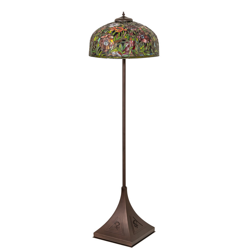 67" High Tiffany Poppy Floor Lamp