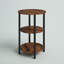 Table de bout ronde Mauch avec tablettes de rangement à 3 niveaux-615976144
