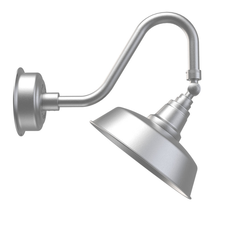 Luminaire de grange d’extérieur à del goodyear, Argent galvanisé, 29.875" H x 27" W x 16.25" D