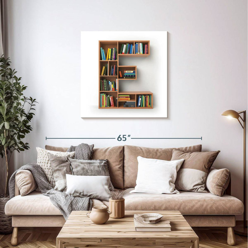 Tergel Bookcase Letter E, 36" H x 36" W