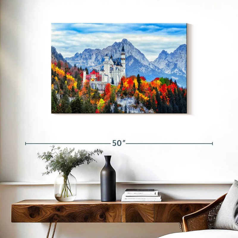 Lilie, château médiéval de Neuschwanstein, H 24 po x l 36 po