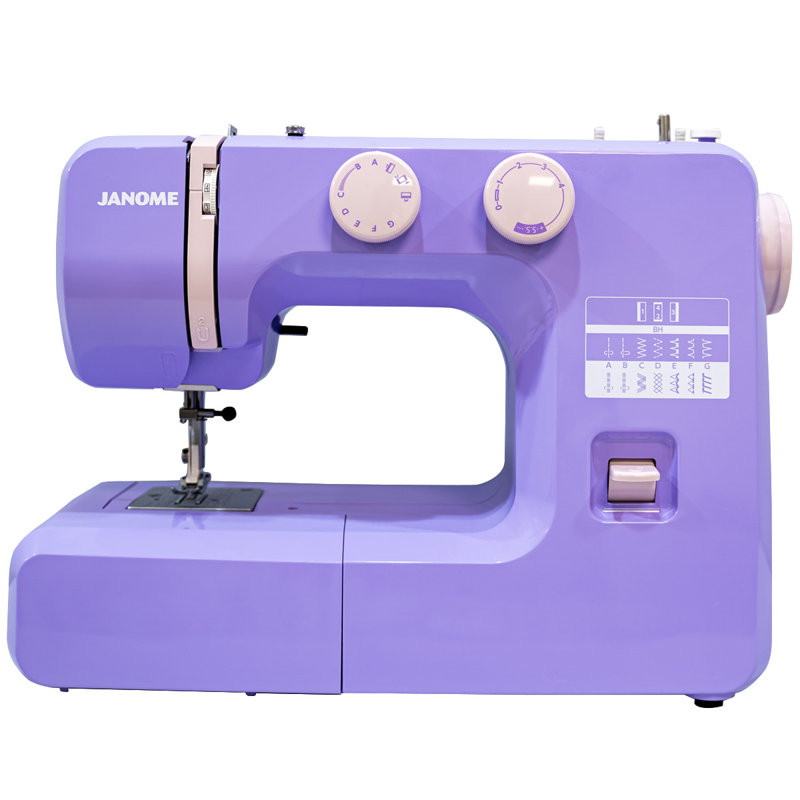Janome Easy-to-Use Mechanical Sewing Machine, Lilac
