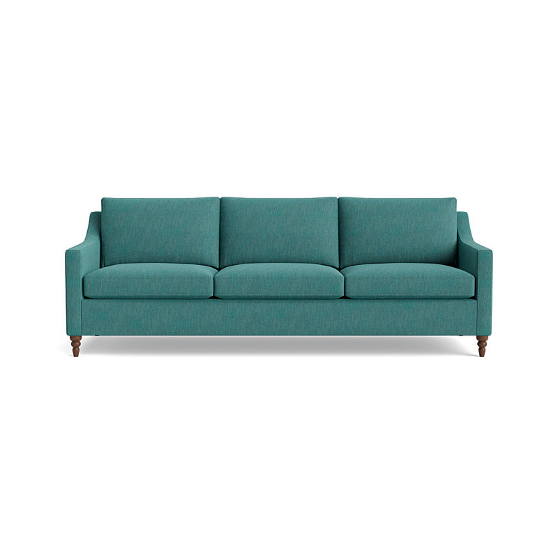 Vera Sofa (95"), Walnut Finish (Turned), Performance Weave - Spruce